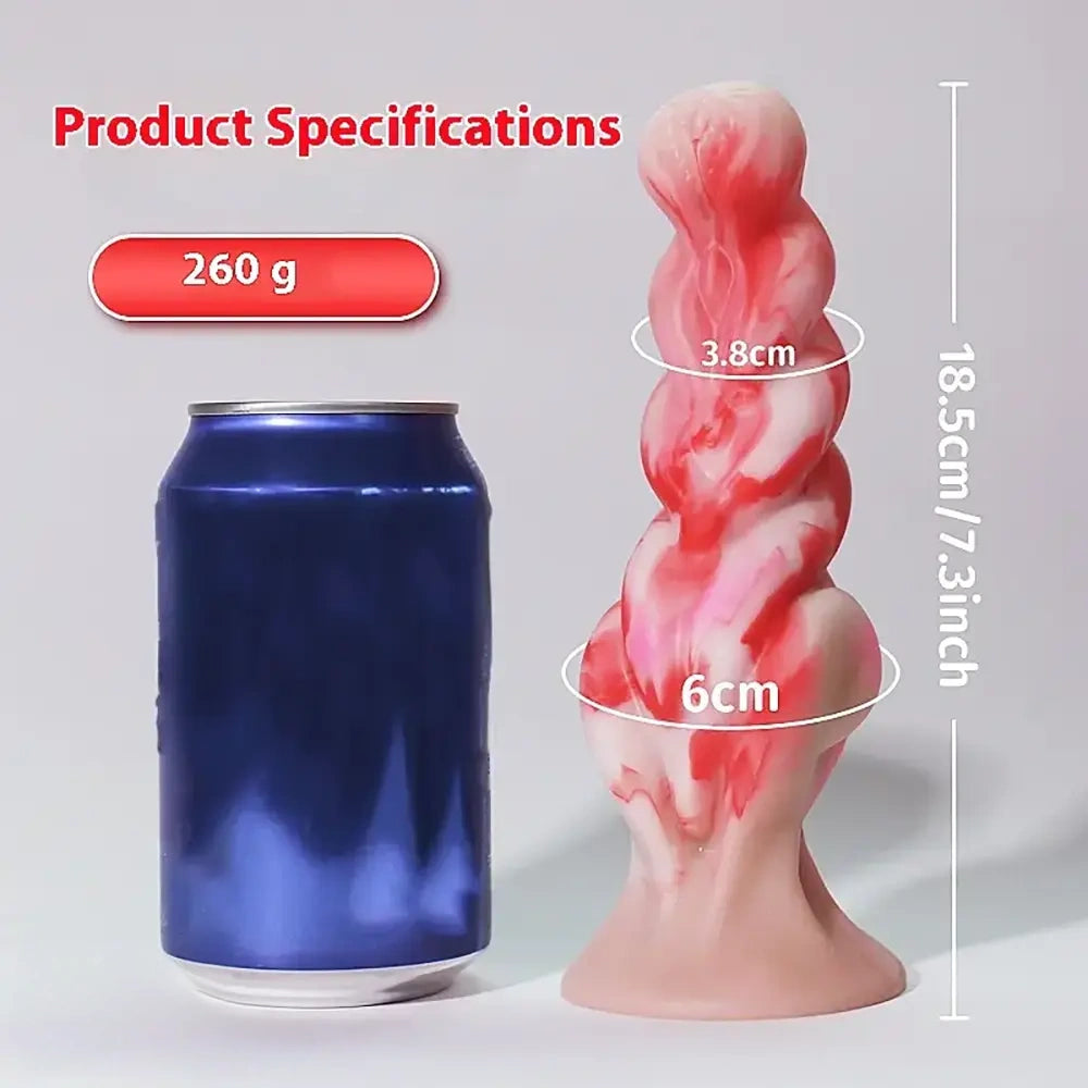 7.3in Fantasy Silicone Soft Cock Dildo For Hands-Free Sex Love Play