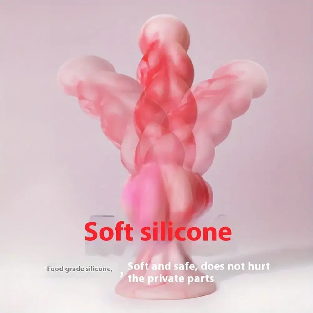 7.3in Fantasy Silicone Soft Cock Dildo For Hands-Free Sex Love Play