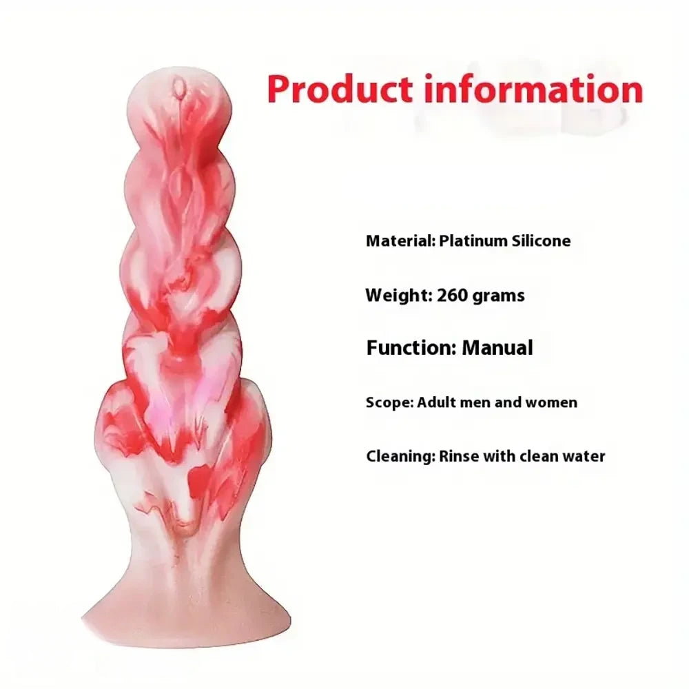 7.3in Fantasy Silicone Soft Cock Dildo For Hands-Free Sex Love Play