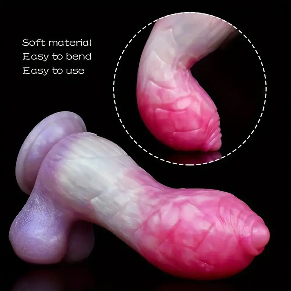 7.3in Real Dog Penis Animal Dildo For Vagina Anal Massager Flirting Toy