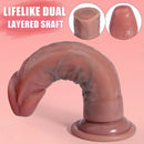 7.3in Realistic Dual Layer Massage Silicone Soft G Spot Vaginal Dildo