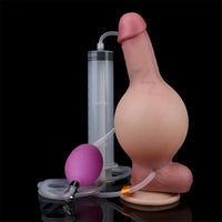 7.3in Realistic Inflatable Squirting Soft Silicone Flexible Dildo Vagina Anal Toy
