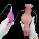 7.3in Realistic Inflatable Squirting Soft Silicone Flexible Dildo Vagina Anal Toy
