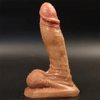 7.3in Soft Lifelike Silicone Men Women Dildo For Hand-Free Sex Play