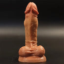 7.3in Soft Lifelike Silicone Men Women Dildo For Hand-Free Sex Play