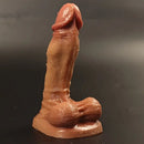 7.3in Soft Lifelike Silicone Men Women Dildo For Hand-Free Sex Play