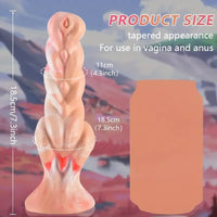 7.3in Soft Silicone Fantasy Fire Feeling Monster Dildo For Female Pleasure
