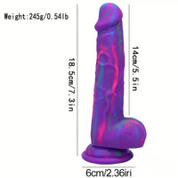 7.3in Superb Silicone Real Feeling Soft Dildo For Prostate Massager