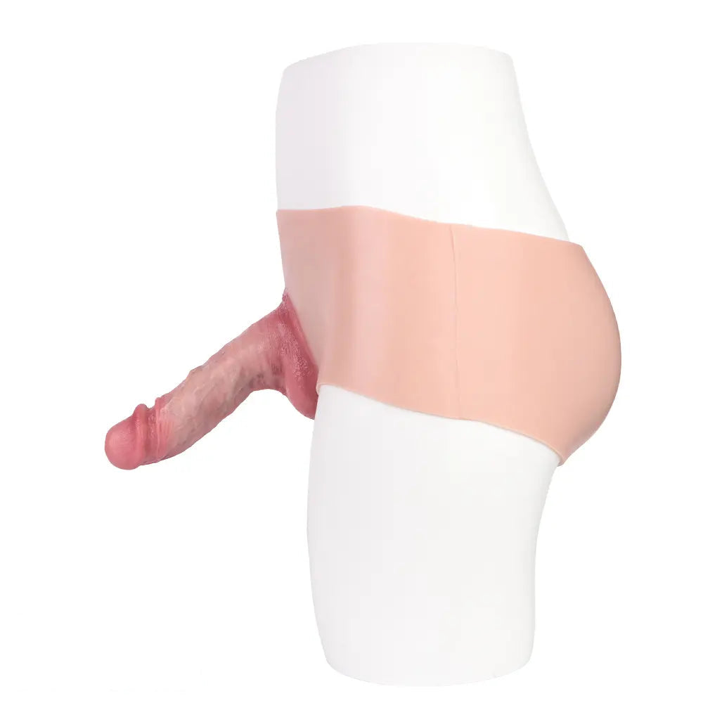 7.44in Hollow Penis Dildo Sleeve Silicone Soft Pants Adult Toy For Women