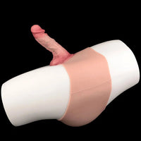 7.44in Hollow Penis Dildo Sleeve Silicone Soft Pants Adult Toy For Women