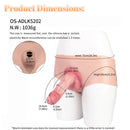 7.44in Hollow Penis Dildo Sleeve Silicone Soft Pants Adult Toy For Women