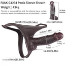 7.44in Silicone Panty Realistic Hollow Dildo Wearable Strap on Penis Sleeve