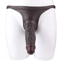 7.44in Silicone Panty Realistic Hollow Dildo Wearable Strap on Penis Sleeve