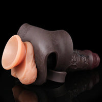 7.44in Silicone Panty Realistic Hollow Dildo Wearable Strap on Penis Sleeve
