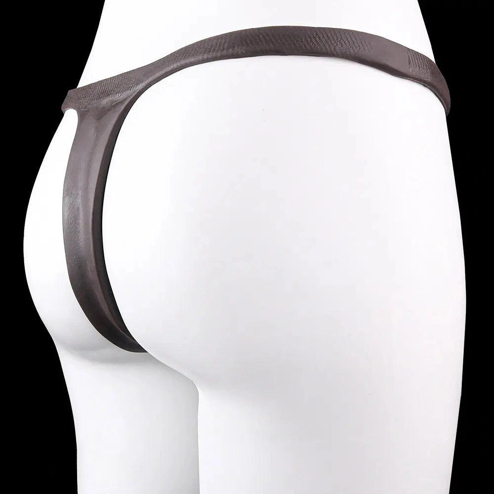 7.44in Silicone Panty Realistic Hollow Dildo Wearable Strap on Penis Sleeve
