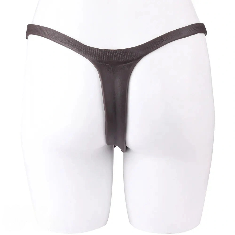 7.44in Silicone Panty Realistic Hollow Dildo Wearable Strap on Penis Sleeve