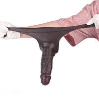 7.44in Silicone Panty Realistic Hollow Dildo Wearable Strap on Penis Sleeve