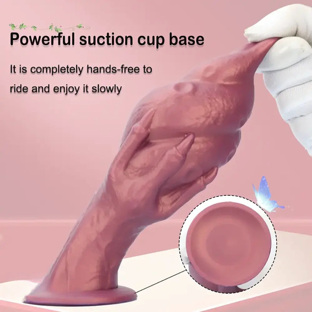 7.44in Silicone Winged Hand Fantasy Soft Prostate Anal Dildo
