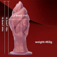 7.44in Silicone Winged Hand Fantasy Soft Prostate Anal Dildo
