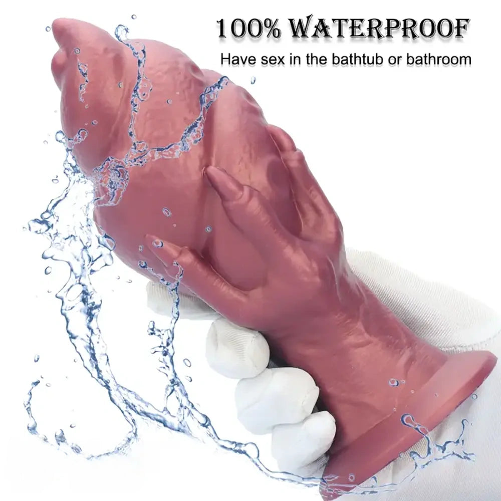 7.44in Silicone Winged Hand Fantasy Soft Prostate Anal Dildo