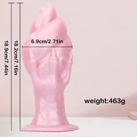 7.44in Silicone Winged Hand Fantasy Soft Prostate Anal Dildo