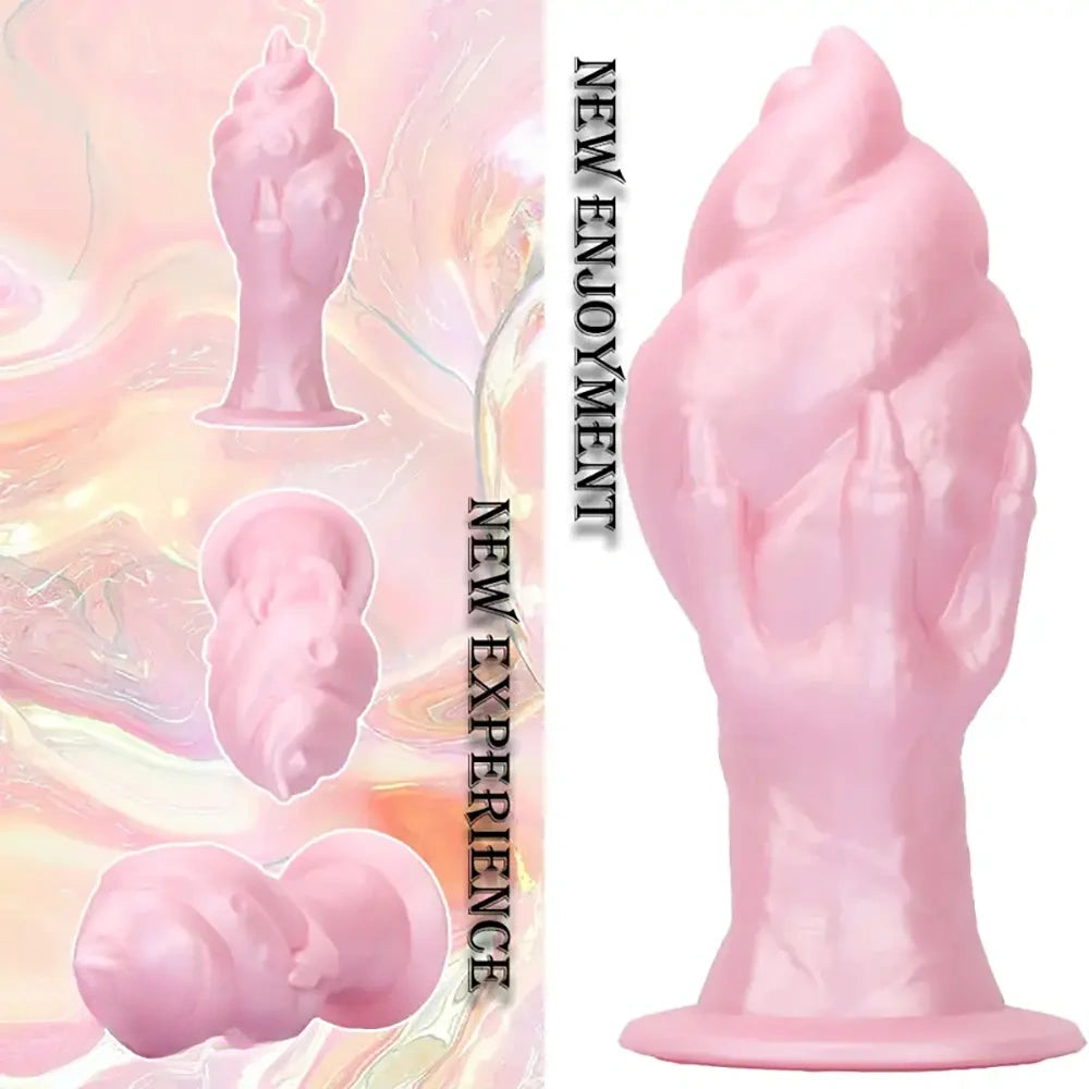 7.44in Silicone Winged Hand Fantasy Soft Prostate Anal Dildo
