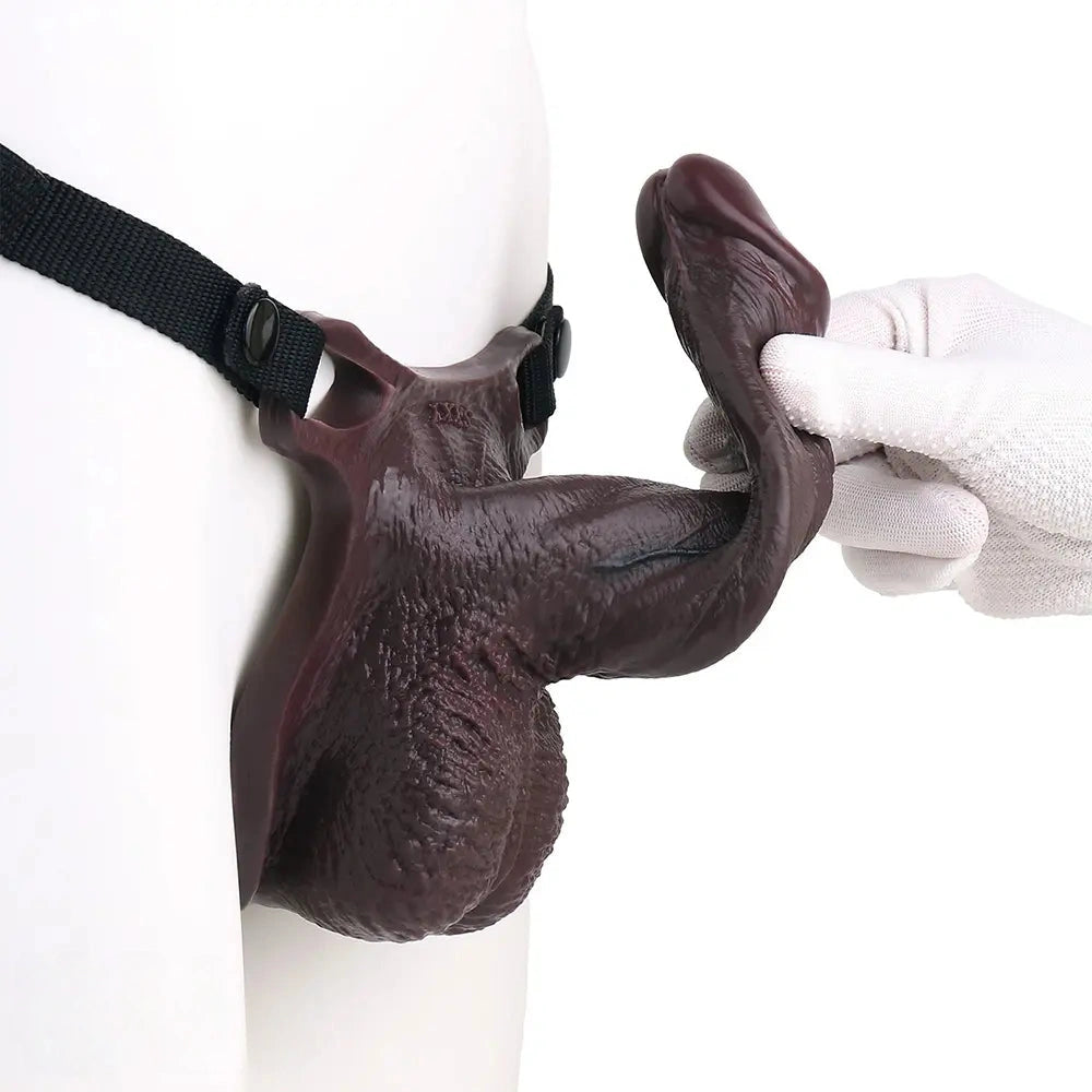 7.47in Hollow Strap on Real Dildo Realistic Design Bodysafe Material