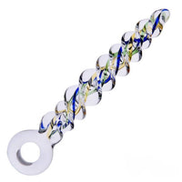 7.48″ Curved Spiral Body Safe Glass Dildo For Anus Vagina