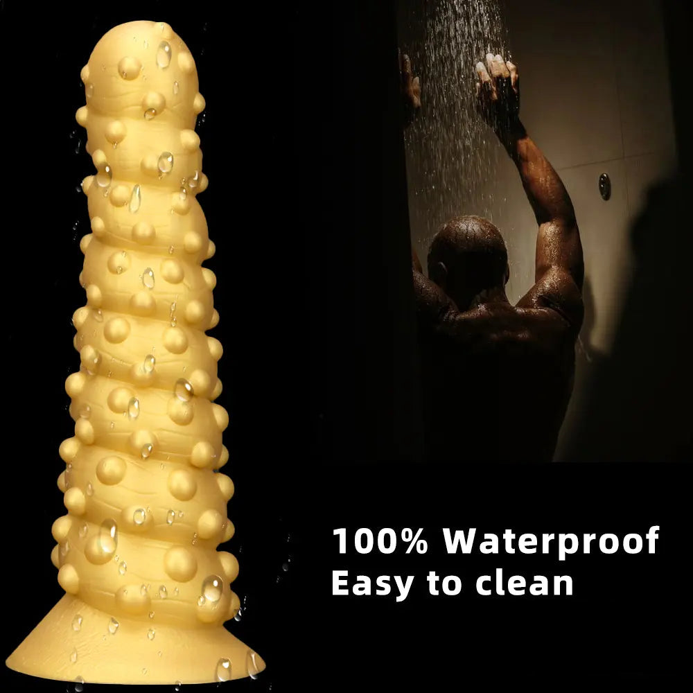 7.48in 11.02in 15in Soft Liquid Silicone Spiral Spiked Big Butt Plug Dildo