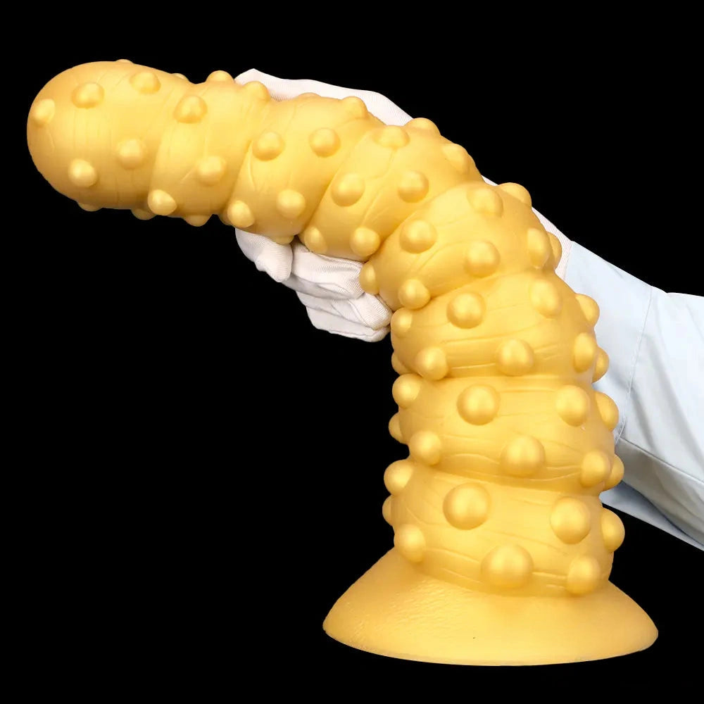 7.48in 11.02in 15in Soft Liquid Silicone Spiral Spiked Big Butt Plug Dildo