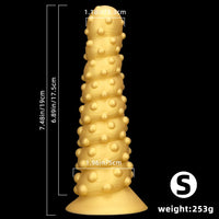 7.48in 11.02in 15in Soft Liquid Silicone Spiral Spiked Big Butt Plug Dildo