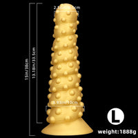 7.48in 11.02in 15in Soft Liquid Silicone Spiral Spiked Big Butt Plug Dildo