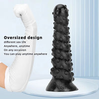 7.48in 11.22in 15in Super Huge Black Spiral Animal Octopus Dildo Butt Plug
