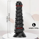 7.48in 11.22in 15in Super Huge Black Spiral Animal Octopus Dildo Butt Plug