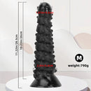 7.48in 11.22in 15in Super Huge Black Spiral Animal Octopus Dildo Butt Plug