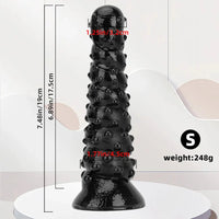 7.48in 11.22in 15in Super Huge Black Spiral Animal Octopus Dildo Butt Plug