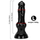 7.48in 14.17in 15.35in Big Black Thick Dog Penis Fantasy Animal Dildo
