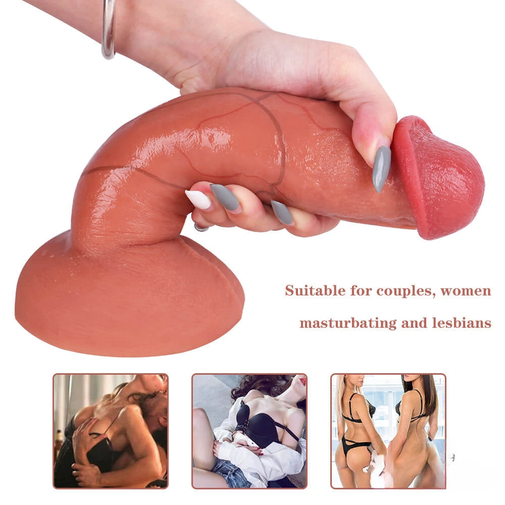 7.48in 7.87in 8.66in Super Realistic Men Penis Dildo With Veins