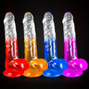7.48in 8.26in Transparent Realistic TPE Dildo For Women Men Vagina