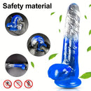 7.48in 8.26in Transparent Realistic TPE Dildo For Women Men Vagina