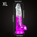 7.48in 8.26in Transparent Realistic TPE Dildo For Women Men Vagina