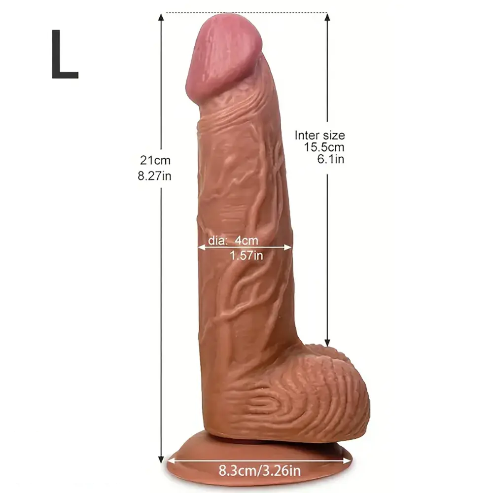 7.48in 8.27in TPE Cock Lifelike Dildo For Female Masturbation