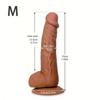 7.48in 8.27in TPE Cock Lifelike Dildo For Female Masturbation
