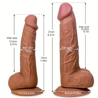 7.48in 8.27in TPE Cock Lifelike Dildo For Female Masturbation