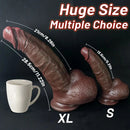 7.48in 8.46in 10.03in 11.22in Real Curved Silicone Strap on Dildo Love Toy