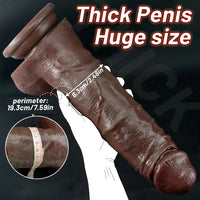 7.48in 8.46in 10.03in 11.22in Real Curved Silicone Strap on Dildo Love Toy