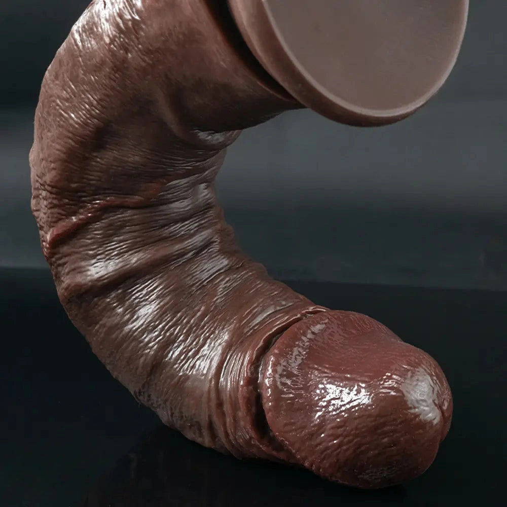 7.48in 8.46in 10.03in 11.22in Real Curved Silicone Strap on Dildo Love Toy