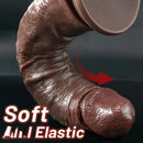7.48in 8.46in 10.03in 11.22in Real Curved Silicone Strap on Dildo Love Toy