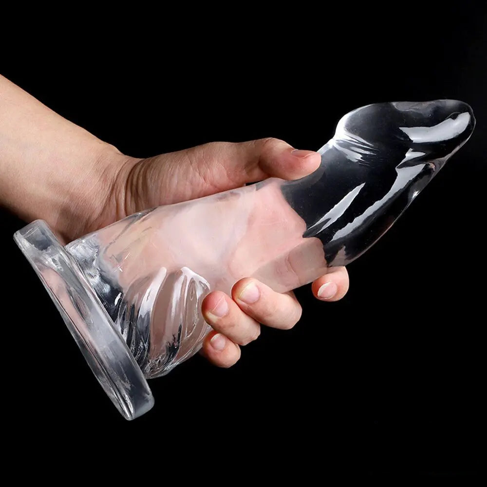7.48in 8.46in 9.44in Clear Big Dildo Sex Toy For Orgasm Pleasure