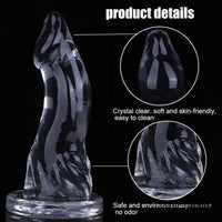 7.48in 8.46in 9.44in Clear Big Dildo Sex Toy For Orgasm Pleasure